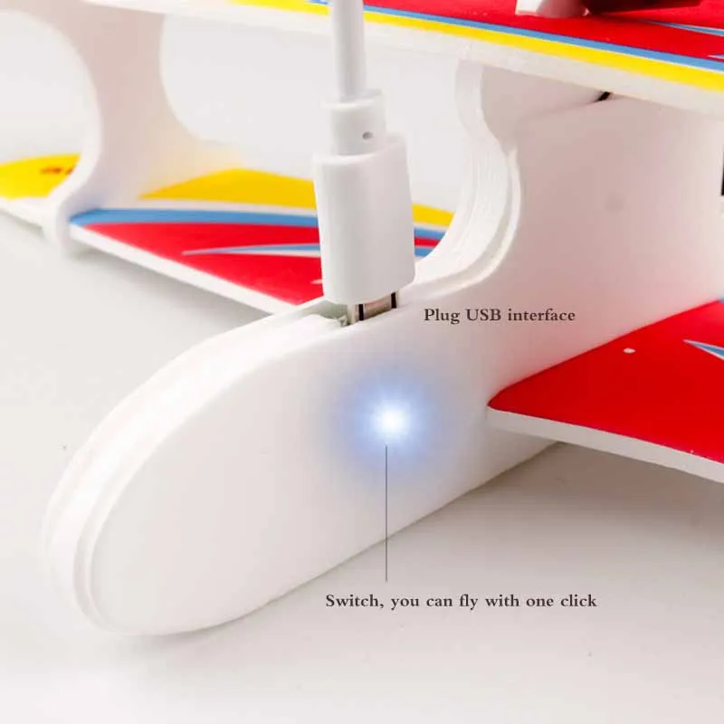 

New Electric Plane LED EPP Foam Airplane USB Rechargeable Glider Plane Model Educational Toy For Kids Adult Gift