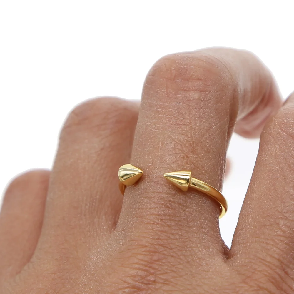 ГАРАНТИРУЕТ 925 пробы серебро matal в форме стрелки открытая настроить костяшки Миди