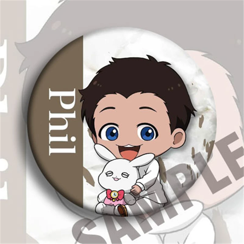 Anime Cartoon The Promised Neverland Pin Badge Brooch Cosplay Accessories Pins for Backpack Decor Boy Girl Gift 6 pcs/set | Украшения и