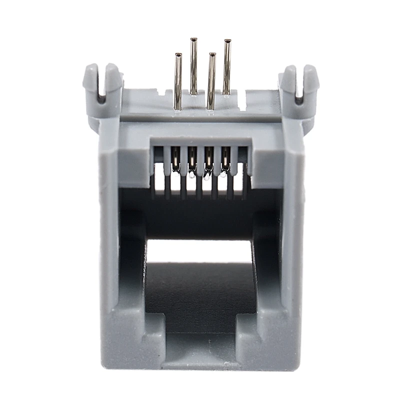 15 листов RJ 11 6 P 4 C 6 позиция 4 контактный разъем PCB phone jack серый