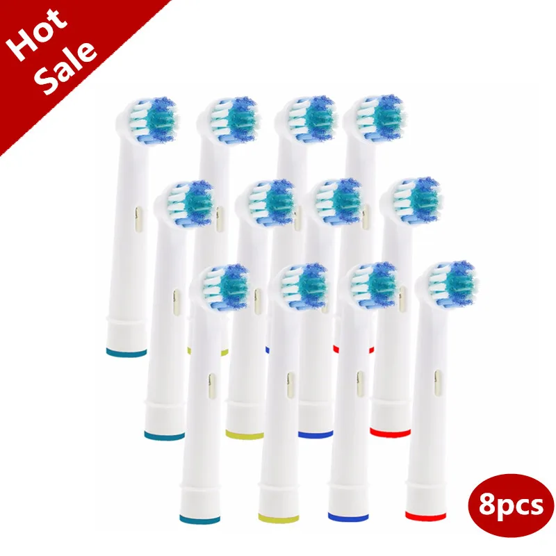 New Fashion 8 Pcs / Set Toothbrush Heads Replacement SB 17A Soft Bristle POM 4 Colors for Oral Hygiene B 3D Fast Shipping|toothbrush heads|toothbrush