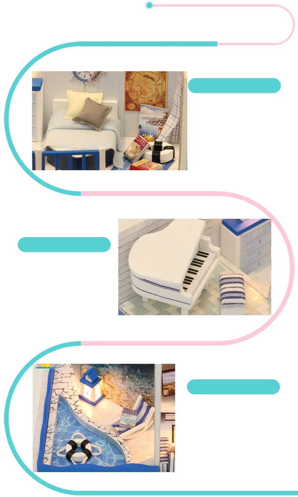 3D кукольный домик деревянные миниатюры diy крошечные Кукольный дом мебель набор игрушек для детей casette in legno casas en miniatura