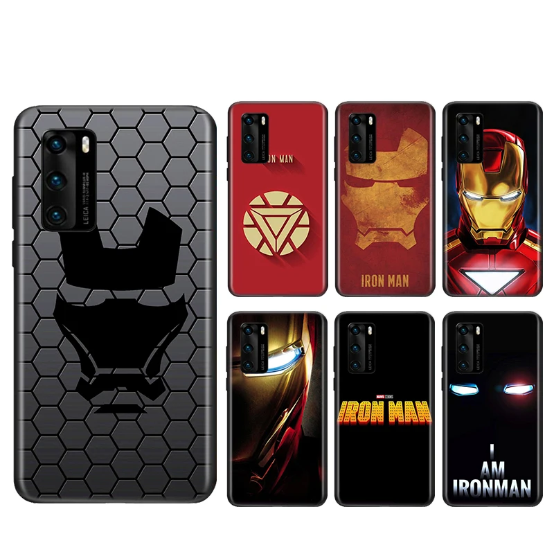 

Avengers Iron Man For Huawei Mate 10 20 X 5G 30 40 RS Lite P Smart Pro Plus 2018 2019 2020 2021 Z S Black Phone Case