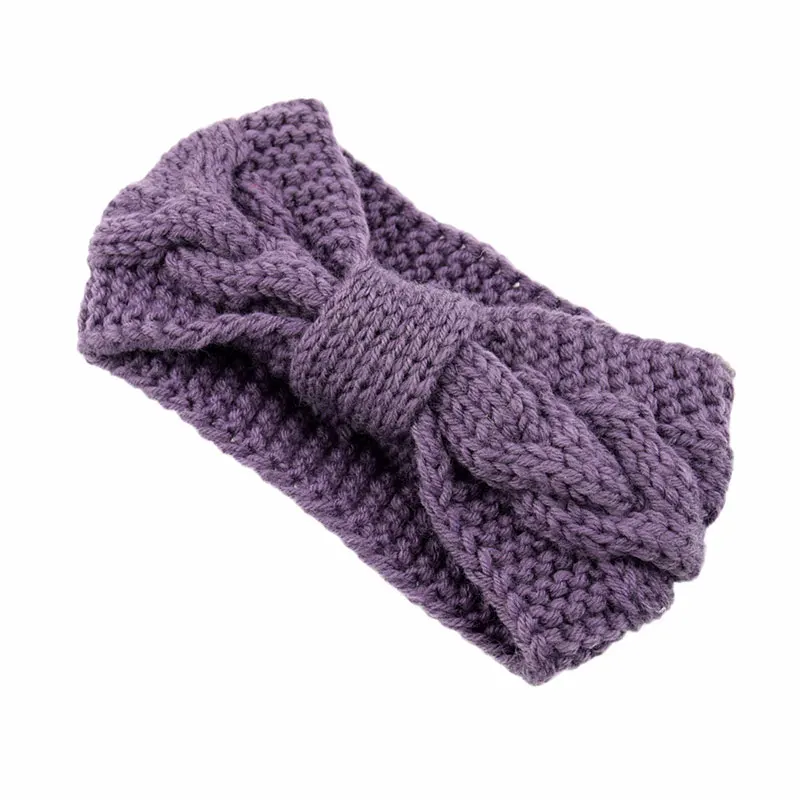 Autumn Winter Bow Twisted Wide Headband Turban Warmer Ear Crochet Knitting Stretch Hair Bands Women Female Headwrap Headwear |