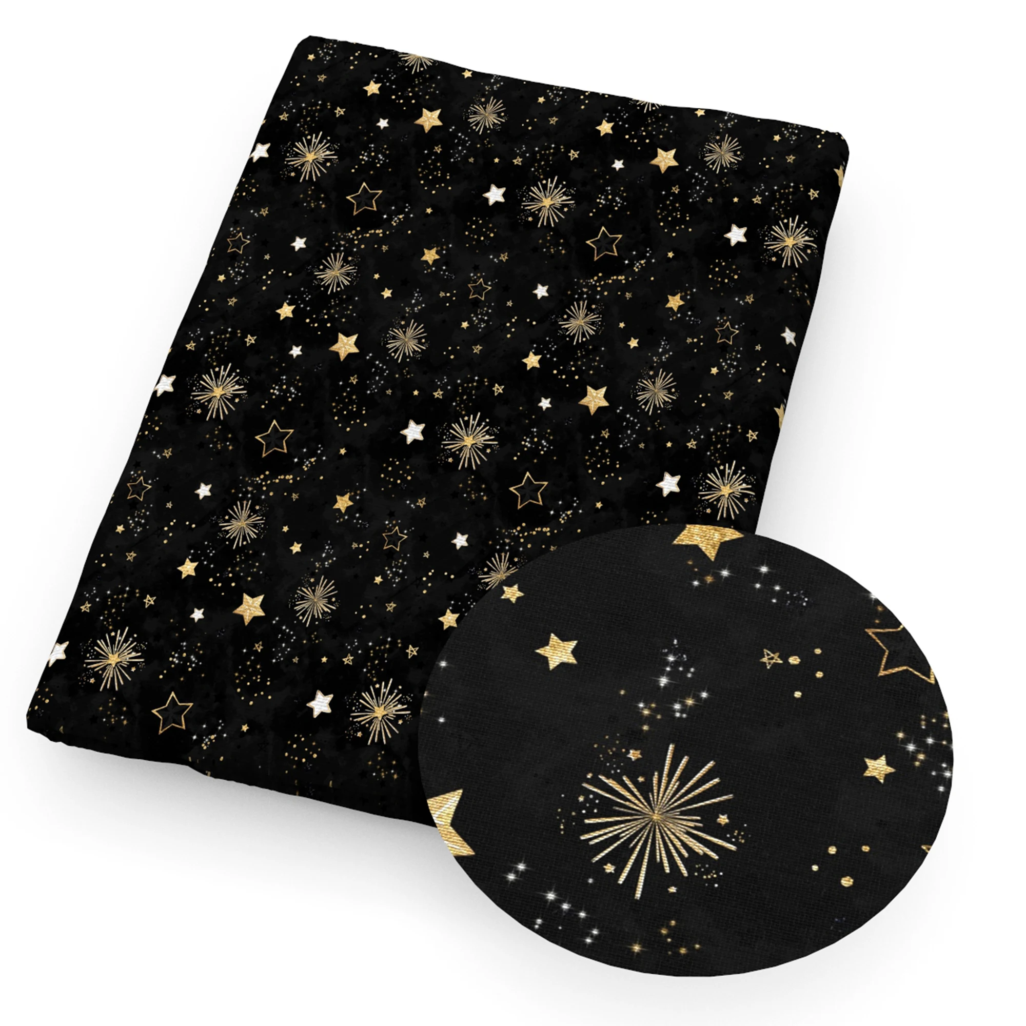 Новогодняя ткань из полиэстера и хлопка с часами для шитья квилтинга рукоделия