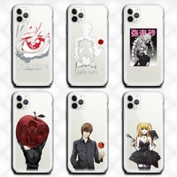 Anime death note Phone Case clear for iphone Pro max mini Plus 2020 cover