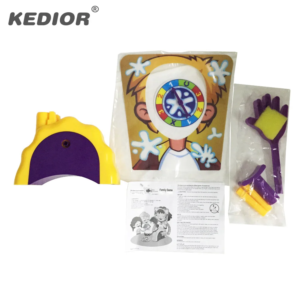 

2020 Fun Antistress Toy Pie Cake to Face Family Games Gadgets Prank Antis tress Finger Game Gift