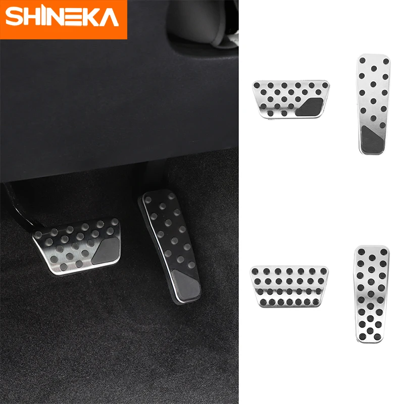 Ножная педаль SHINEKA из нержавеющей стали автомобильный аксессуар ножная тормоза