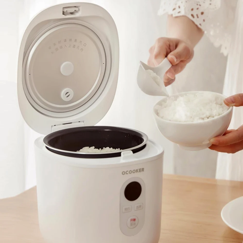 Мини-рисоварка Xiaomi Ocooker 1,2 литра с интеллектуальным управлением, покрытием PFA, для кухни дома и студентов, 300 Вт, 220 В, включена.