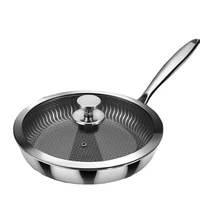 new kitchen high quality hot 304 stainless steel frying pan nonstick pan fried steak pot electromagnetic furnace general