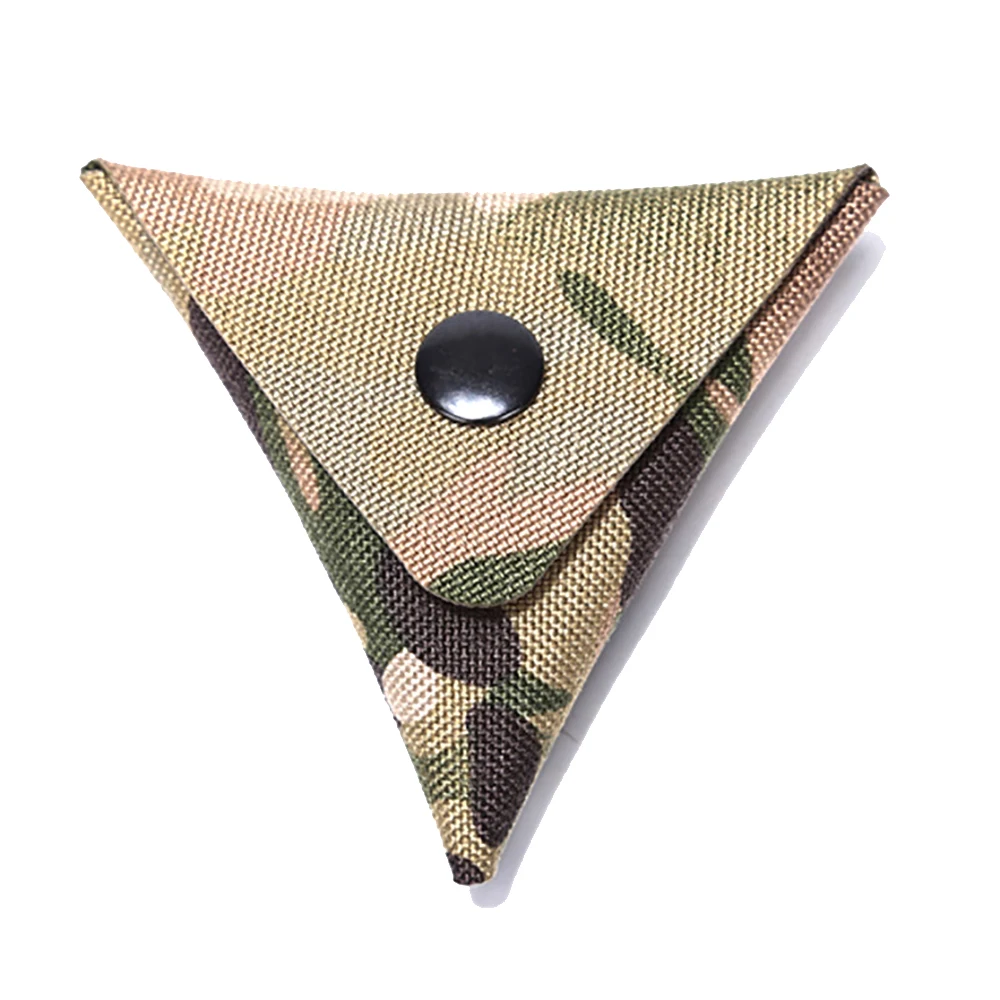 

Tactical Triangle Coin Pouch Key Holder Pouch with Neck Lanyard and Keyring Outdoor Portable EDC Bag Accessories
