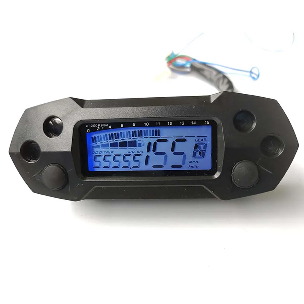 Универсальный мотоцикл LCD Speeeter 15X1000 об/мин мини цифровой одеметр Регулируемый