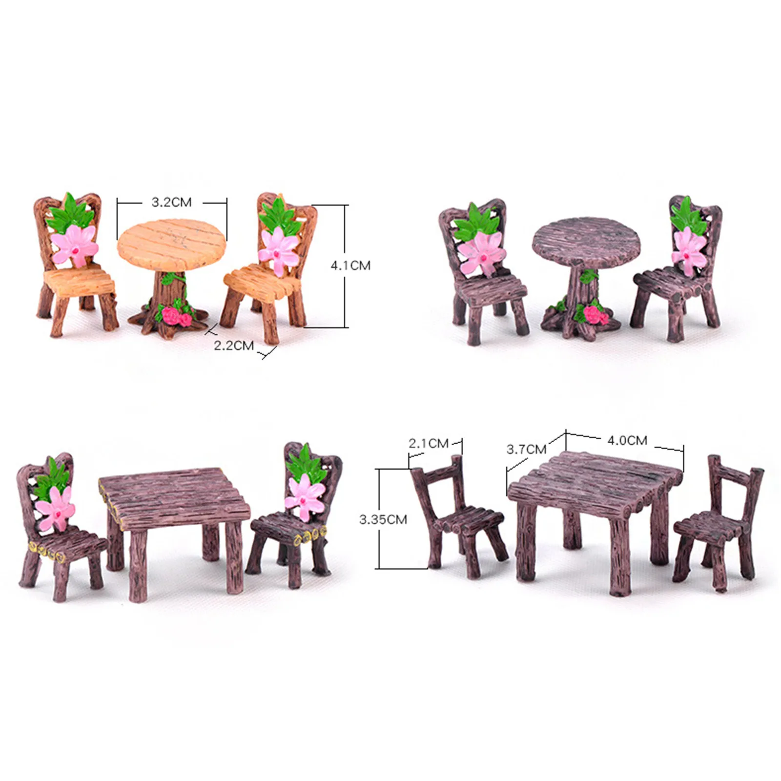 Небольшая мебель для помещений набор миниатюрных столов и стульев из 6 предметов