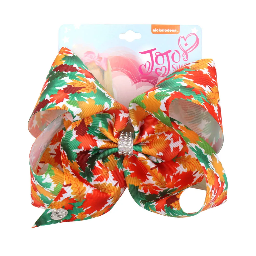 Банты для волос Jumbo JoJo Siwa девочек лента с принтом и бантом модные аксессуары 8