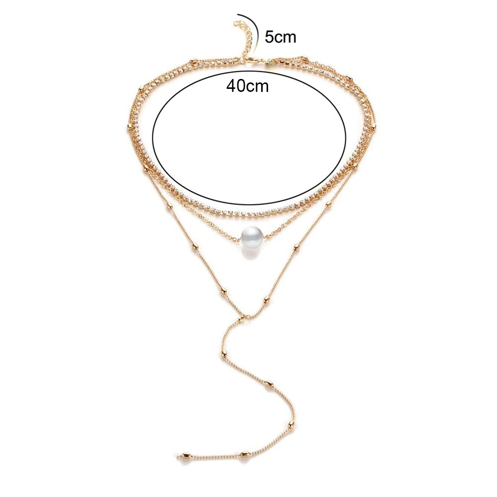 Женское колье Стразы с искусственным жемчугом | Украшения и аксессуары