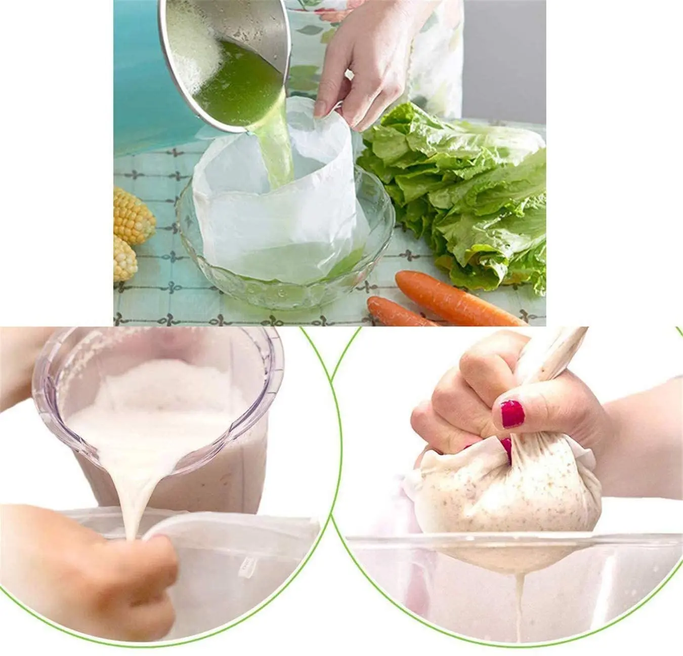 Фильтры для молока тканевые мешки фильтры 4 размера многоразовые складная посуда