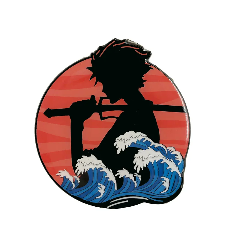 

Wholesale 5 Pcs 2021 Samurai Champloo Pins Japanese Anime Figues Alloy Retro Pin for Women Men Jewelry Gift Backpack Accessories