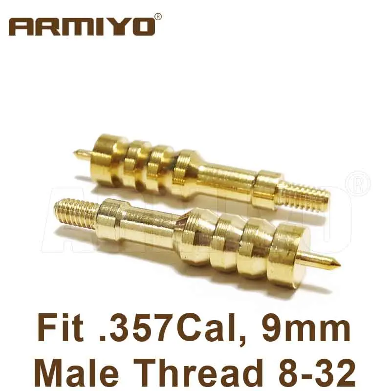 Латунная щетка для чистки пистолета Armiyo 7 62 мм/9 мм/.22/.243/.40/.45 Jag 8-32 наконечник ружья