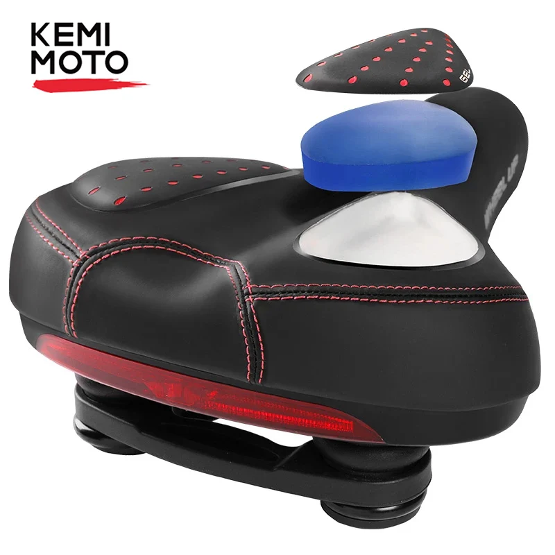 

KEMIMOTO MTB Mountain Road Bike Bicycle Saddle For Men Elastic silicone Gel Taillight Saddle A Cycling Seat For A Bike