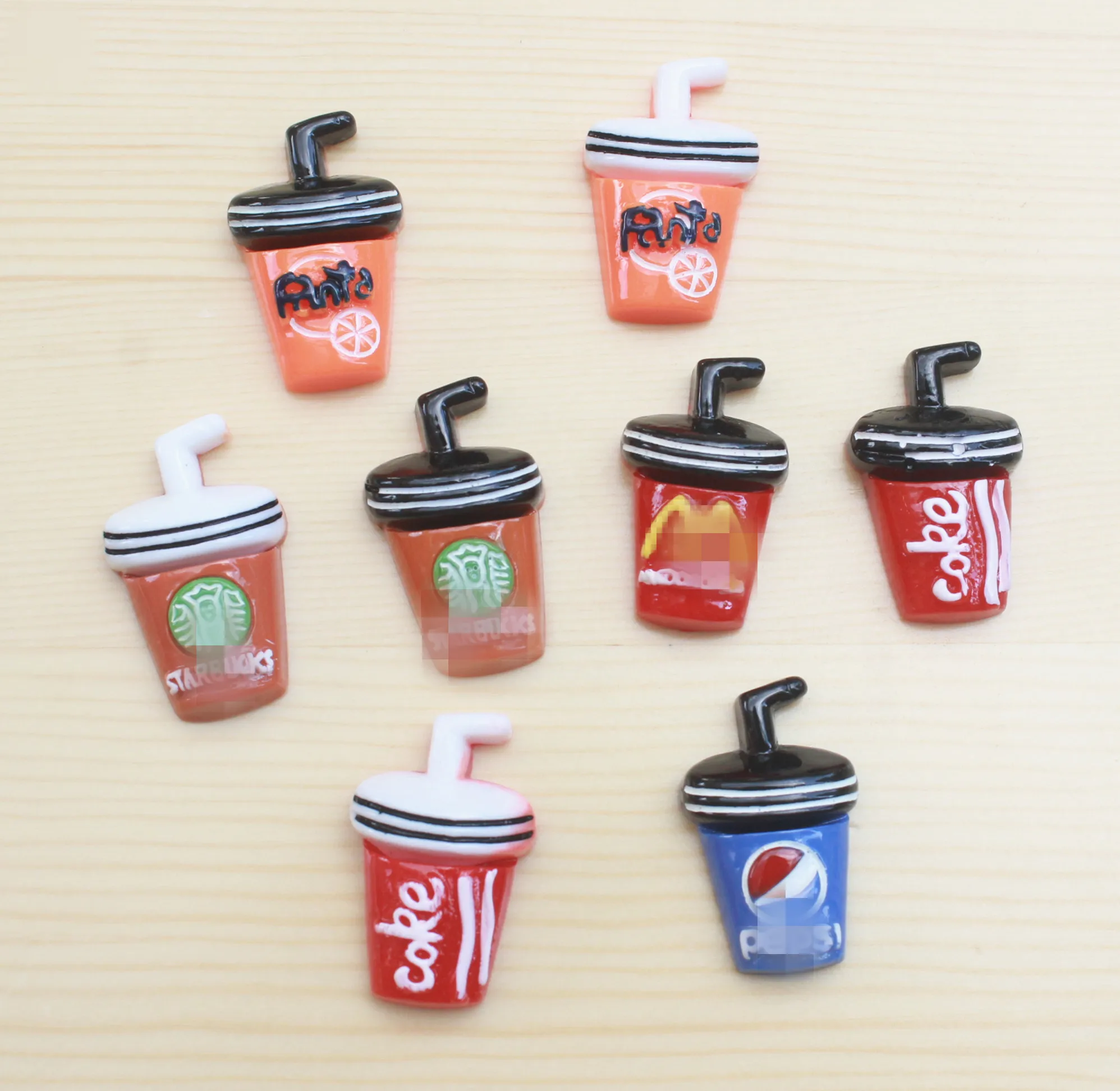 

10pc/lot flatback resin drinks kawaii resin cabochons food accessories