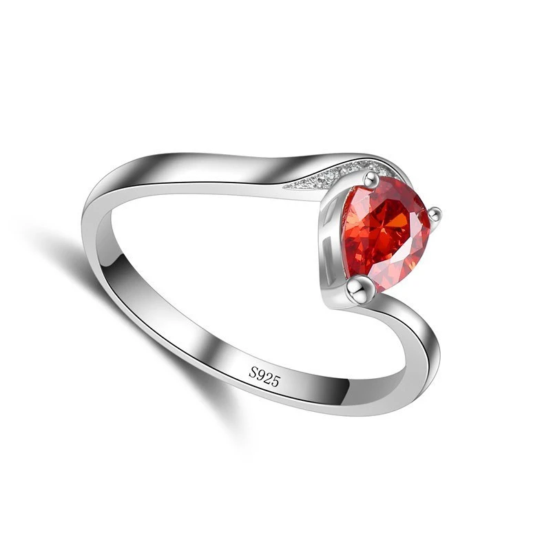 Кольцо из стерлингового серебра 925 пробы с энтузиазмом модный роскошный стиль