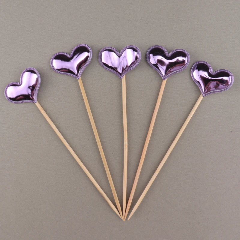 purple heart 5pcs Cakelove 5 шт/лот Прекрасный Сердце Звезда Корона торт Топпер для с изображением пирожного на день рожденья Детские флажки для душа вечерние свадебные украшения - Цвет: purple heart 5pcs