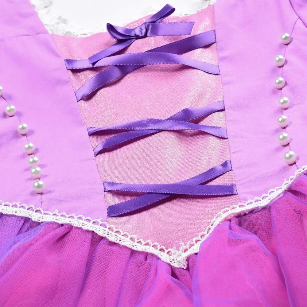 Праздничный костюм принцессы Рапунцель для девочек на день рождения платье с