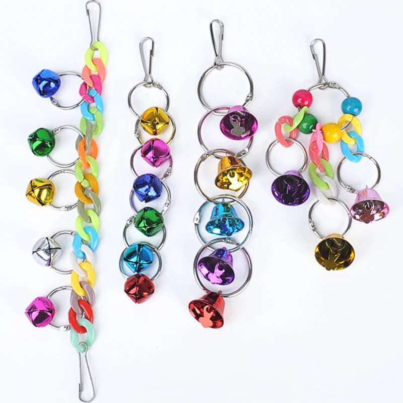 Маленький попугай красочные колокольчик Игрушка креативная забавная яркая