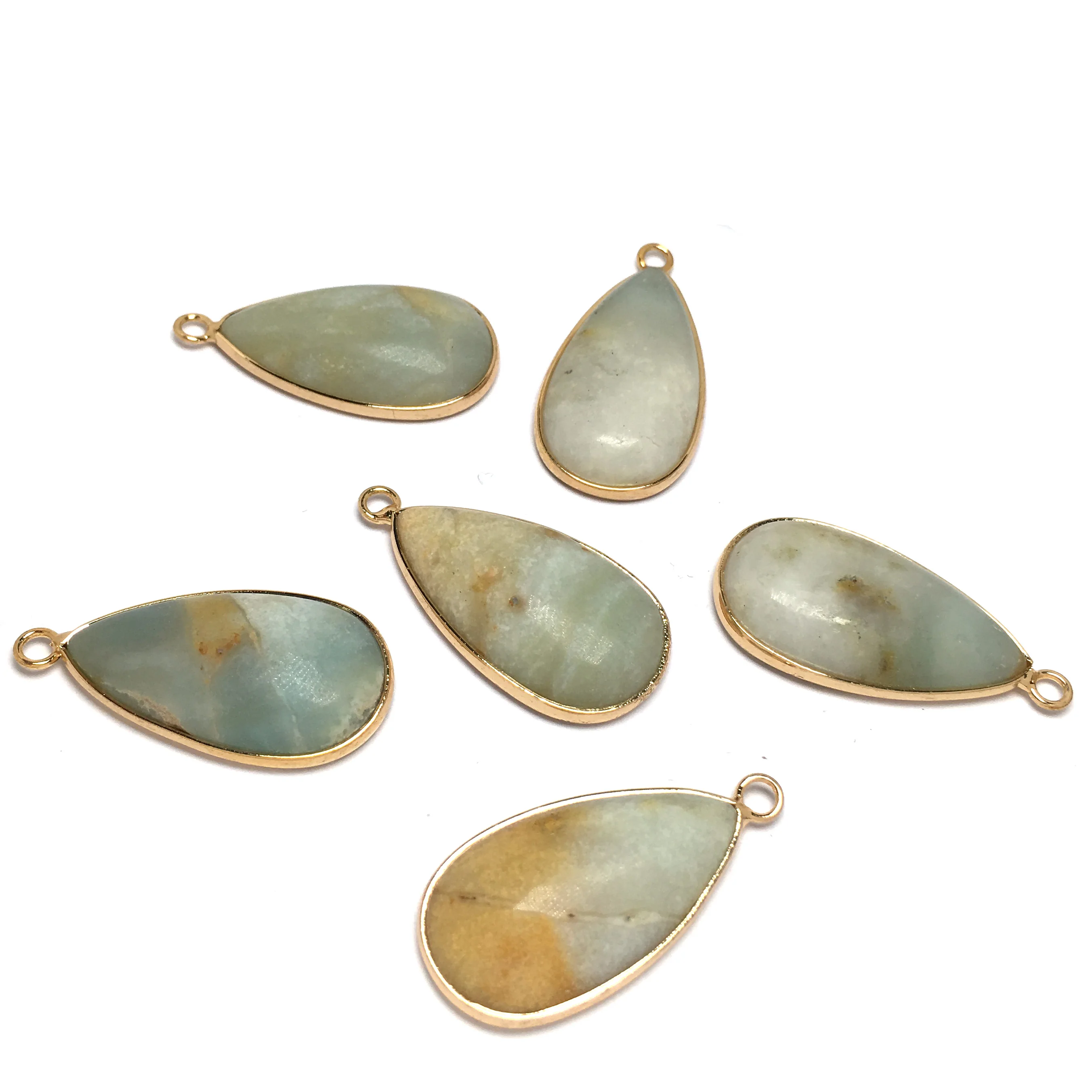 Новые подвески и ожерелья из натуральных камней в форме капли воды модные