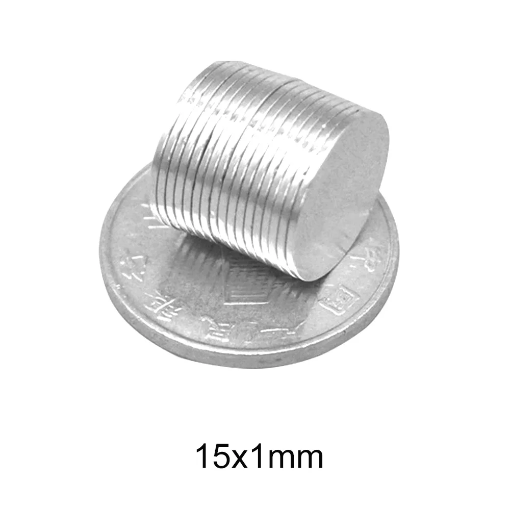 

Мощные круглые магниты 15x1 мм, 20 ~ 300 шт., лист неодимовый магнит 15x1 мм, диск 15x1 мм, постоянный магнит NdFeB, сильный 15*1 мм