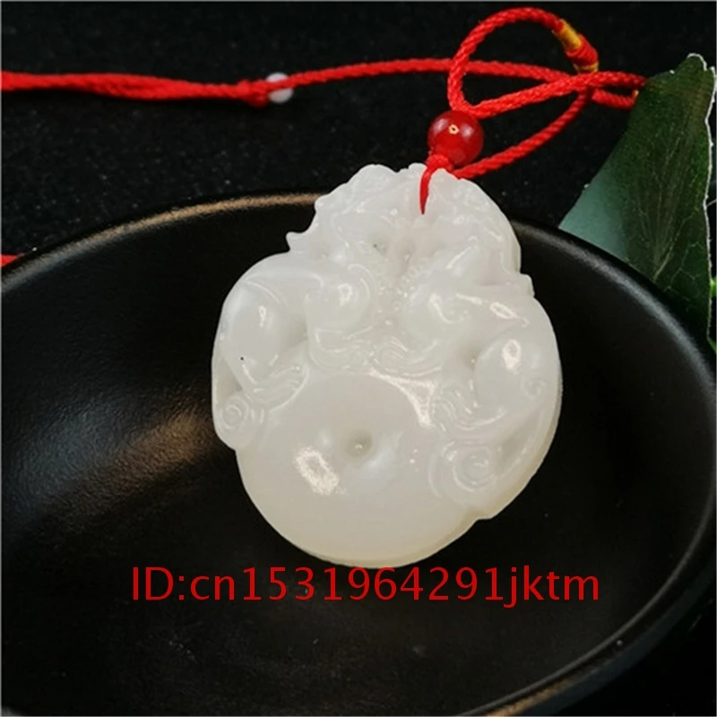 Амулет Мода жадеит ожерелье очарование натуральные ювелирные изделия Резные