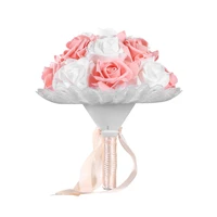 2017 new wedding romantic bride bouquet artificial rose hand bouquet korean style simulation holding flower wedding supplies