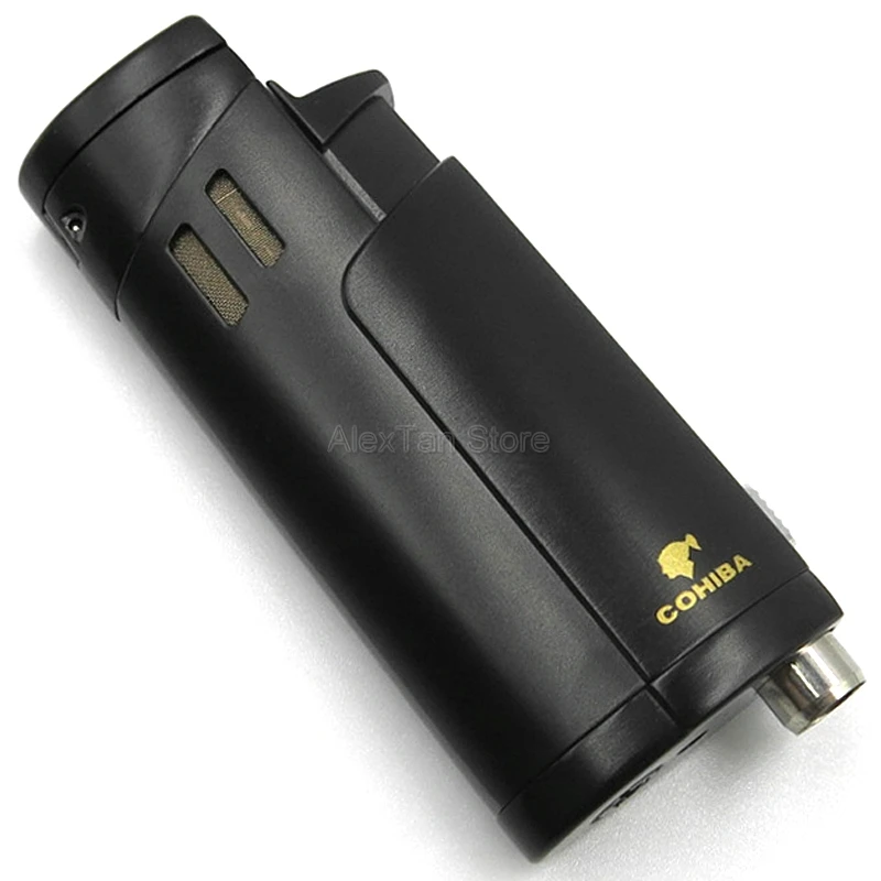 COHIBA Роскошные маленькая металлическая ветрозащитная Зажигалка для сигар карман