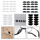 10 Соединенных D-образных оправ очков, плоский мостик носа, унисекс, силиконовые, не пригодные для переработки, нескользящие накладки на нос, аксессуары для очков