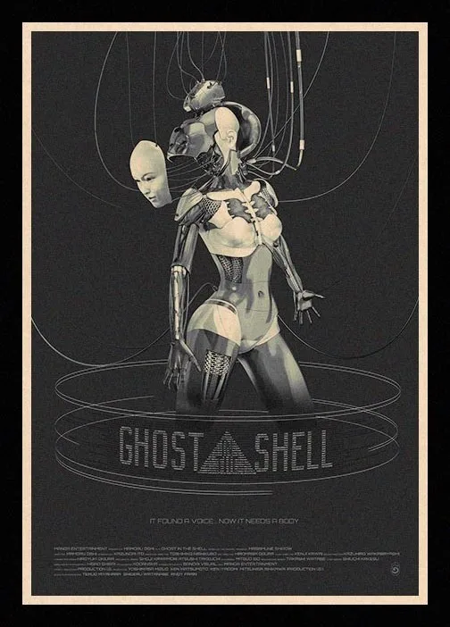 Идеальный плакат JL Ghost in the Shell настенные наклейки винтажные плакаты принты