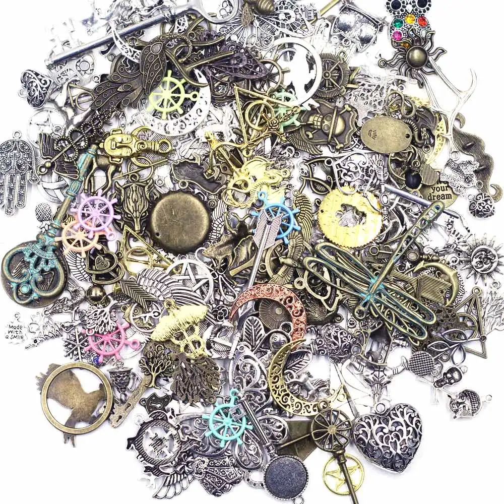 Подвески в виде животных 30 г случайном порядке ключ с кораблем Луна звезда сердце