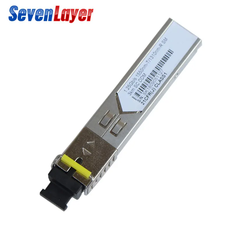 SFP модуль 1,25G SC BiDi 1310nm/1550nm WDM переключатель SFP модуль приемопередатчика с переключателем с функцией DDM совместим с Mikrotik