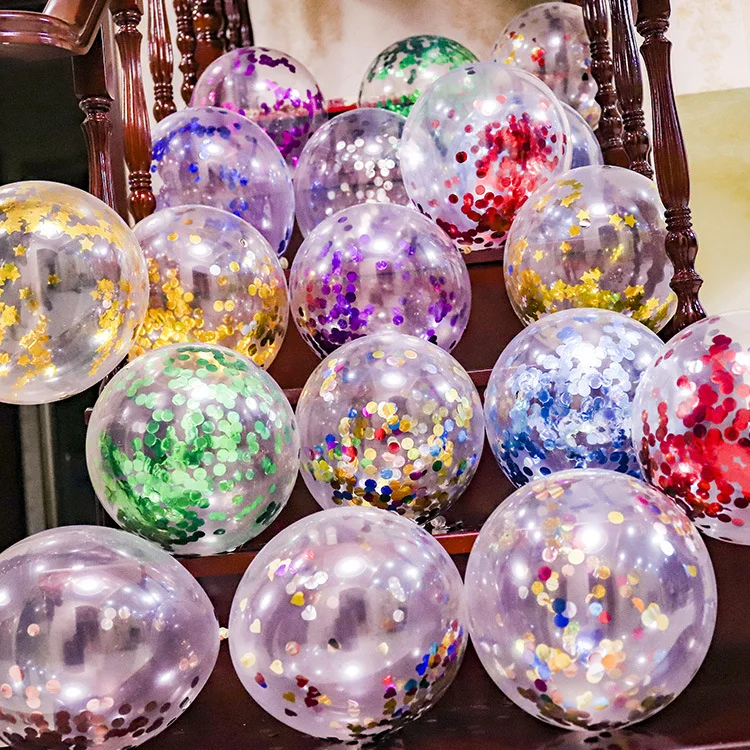 Новинка 10 шт. прозрачные воздушные шары конфетти Dold Star баллон из гелий детской