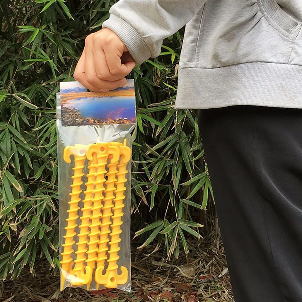 

5pcs Tent Nails Beach Tent Stakes Pegs Ground Nails Screw Nail Stakes Pegs Plastic Sand Pegs Trip Outdoor Camping Trip Tent Peg