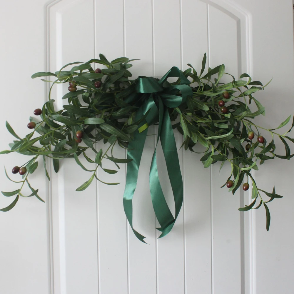 

Simulation Flower Doors Decorated Lintel Ornaments Artificial Round-shaped Christmas Silk Wall Decoration 65cm Door Wreath