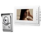 7 дюймов Проводной видео-дверной звонок видеодомофон непромокаемые Камера визуальное вызывное устройство двухканальную аудиосвязь дистанционная разблокировка видео-телефон двери