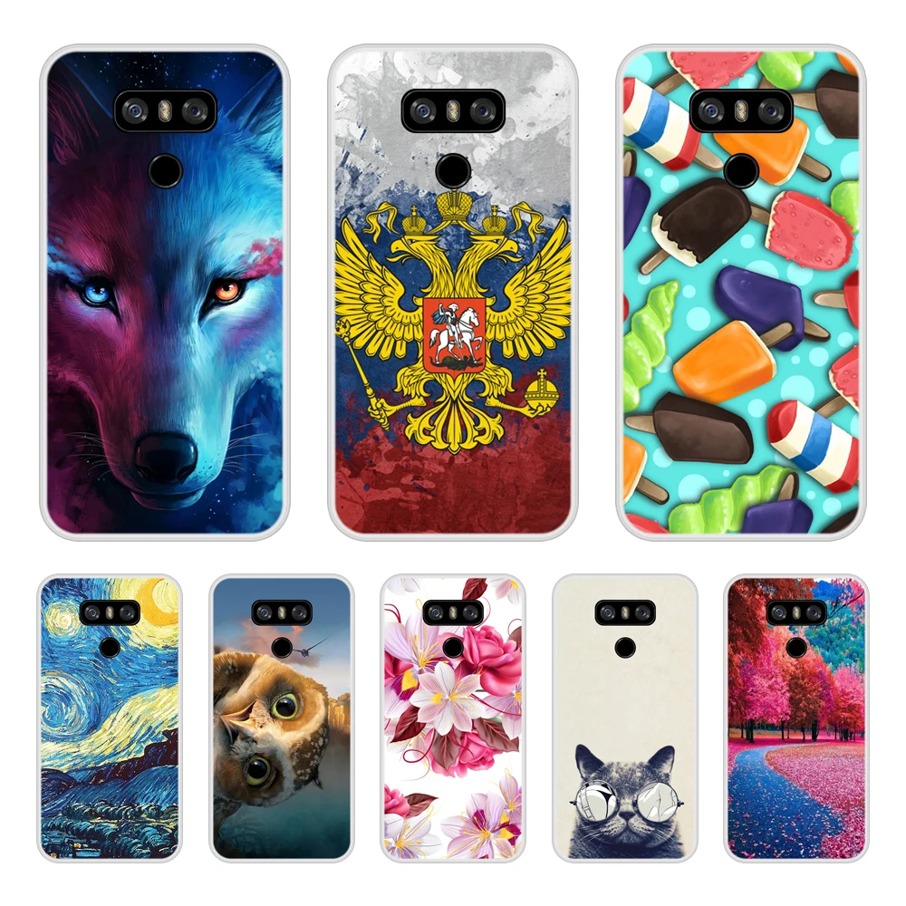Чехол для телефона LG G6 мягкий силиконовый чехол из ТПУ с крутым рисунком в