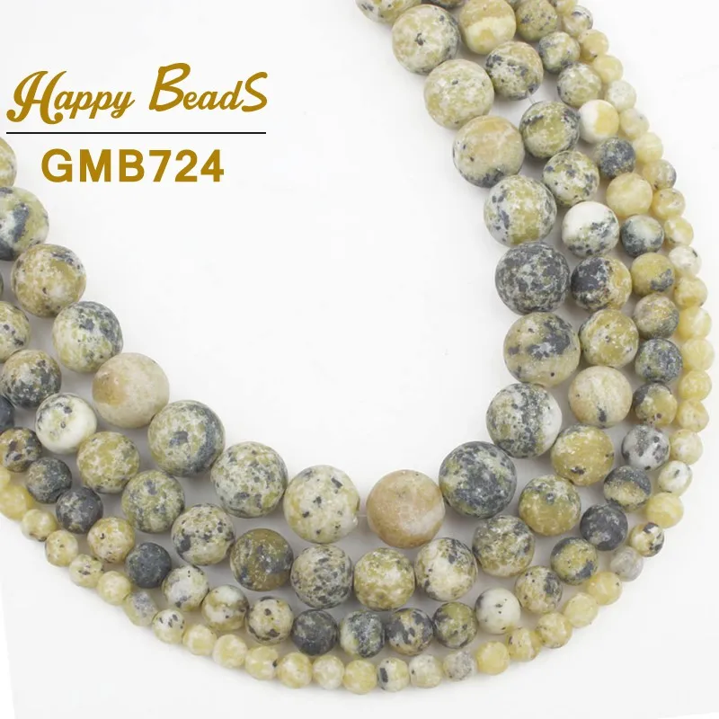 Натуральные Матовые Круглые бусины желтые бриллианты свободные браслет