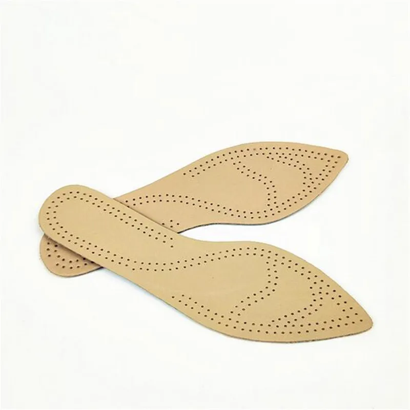 

2PCS Women High Quality Leather Orthotics Insole For Flat Foot Arch Support Orthopedic Silicone Insoles