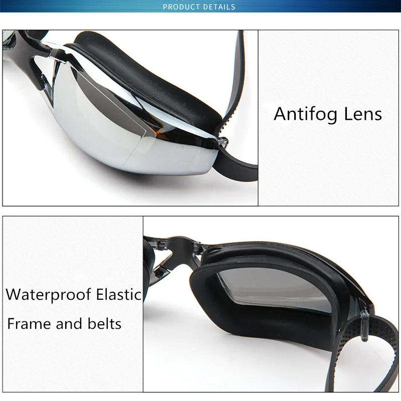 

Electroplating UV Waterproof Anti fog Adults Swim goggle Diving Water Glasses Adjustable Swimming Goggles Women Men