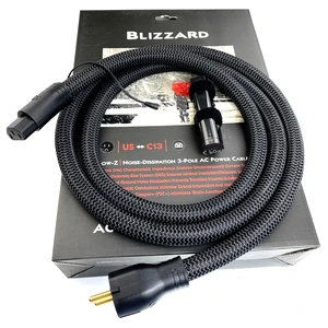 blizzard hifi audio power cable high purity true concentric core us eu plug free global shipping