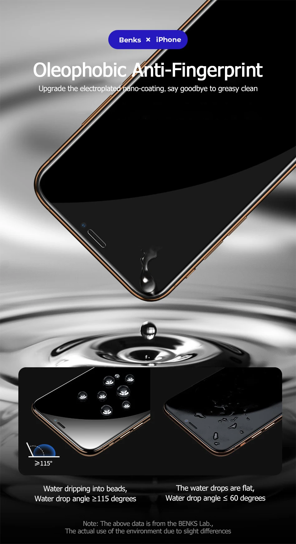 Benks OKR пленка из закаленного стекла 0,3 мм для iPhone 11 Pro Max, Защитная пленка для экрана против синего цвета AGC 9 H, Защитная пленка для передней панели без пузырьков