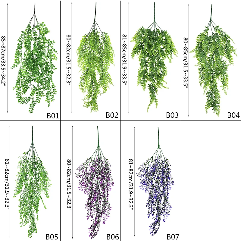 

1pc Artificial Green Plants Wall Hanging Fake Plant Ivy Leaves Home Garland Decor Real Touch Vine Simulation Wedding Party Decor