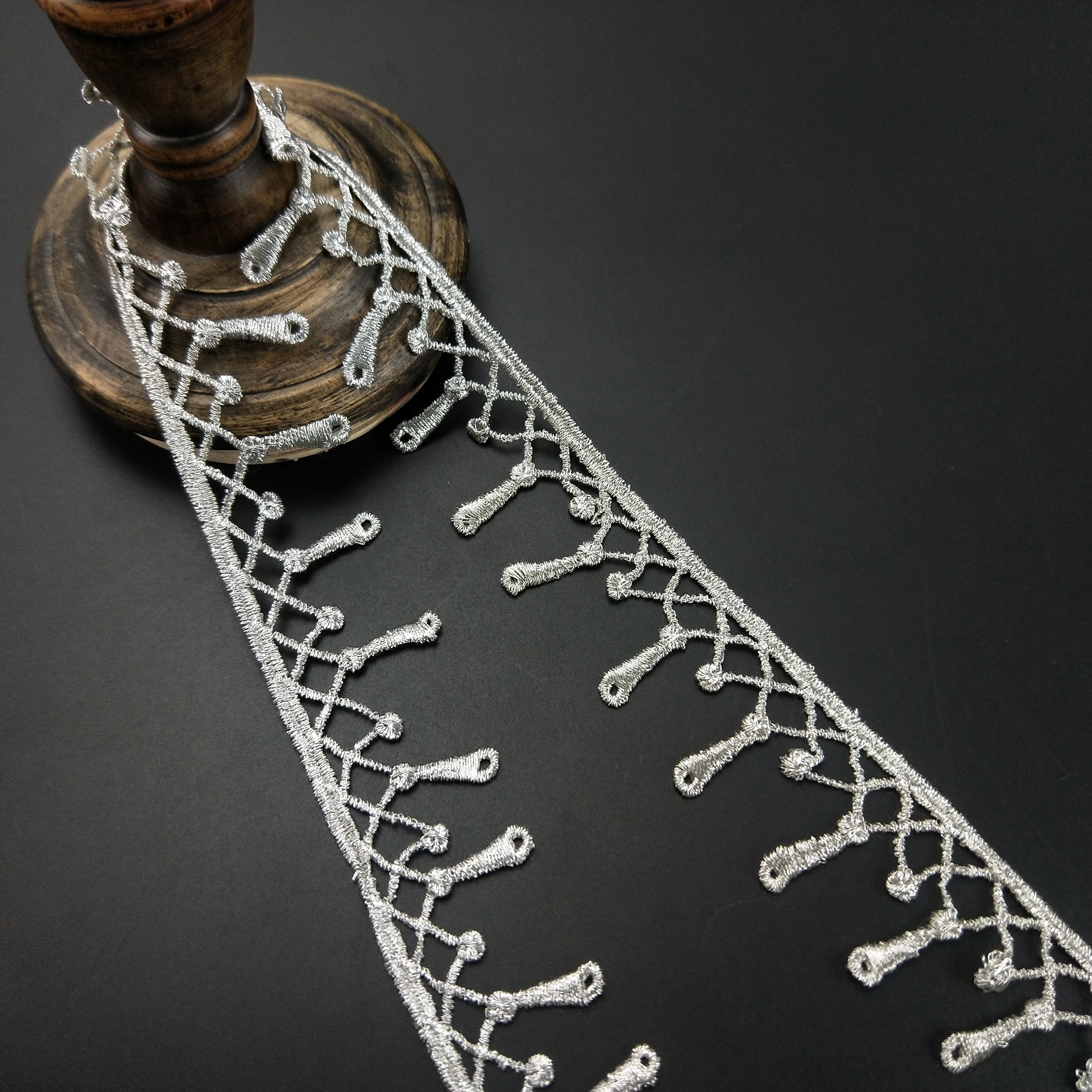 10Y горячая Распродажа серебряная кружевная маленькая лента аксессуары для