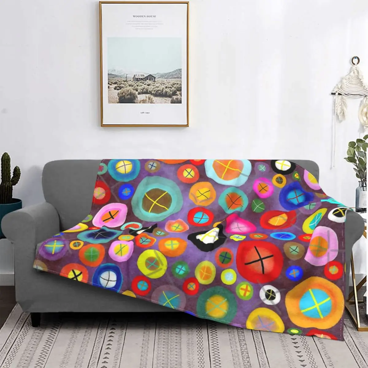 

Manta cruzada с кружками, для arco/ RIS púrpura, для cama colcha, edredones a cuadros, manta a cuadros de Anime, Sudadera con ca